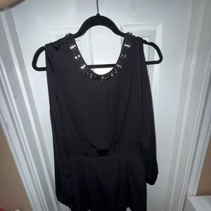 Guess Black JUMPER with Embellished Neckline